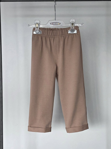 Conjunto infantil Leon Bambarillo beige de algodón con pajarita y botones