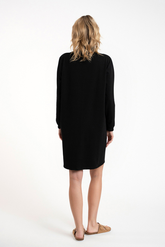 Malmo túnica de manga larga para mujer Italian Fashion - negro