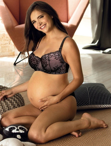 3050 Sujetador de lactancia acolchado Lupoline - negro