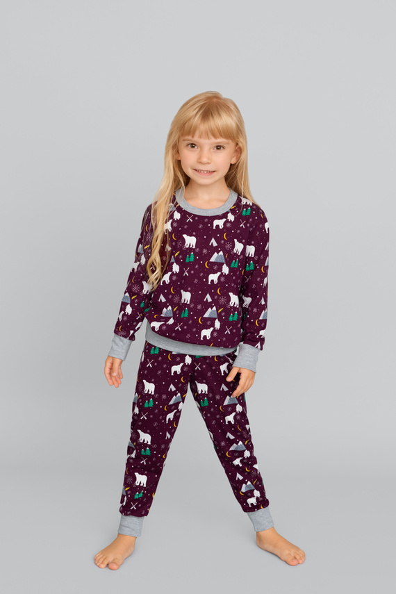 Pijama Sid Niños Moda Italiana- estampado burdeos