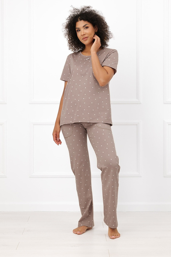Pijama de mujer Italian Fashion Madura algodón manga corta pantalón largo