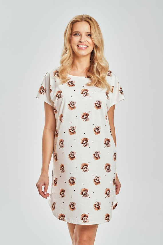 Coco Taro 3517 camisón mujer marrón 100% algodón