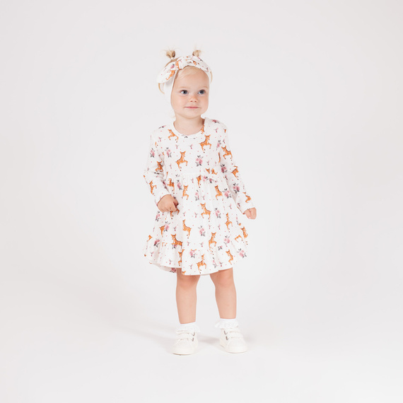 216166 Lala - Vestido de niña Nicol, algodón, manga larga, piel de ciervo