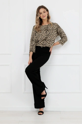 Blusa mujer Kenia Italian Fashion estampado leopardo manga 3/4
