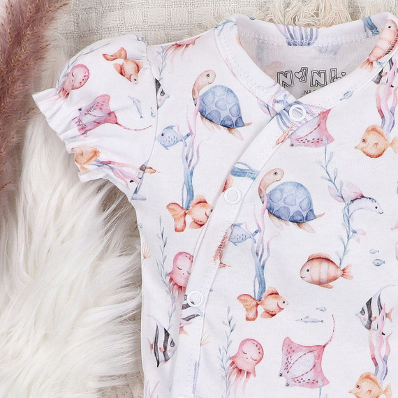 ABN-5473 Cuerpo envolvente Underwater World Nini - algodón orgánico, manga corta