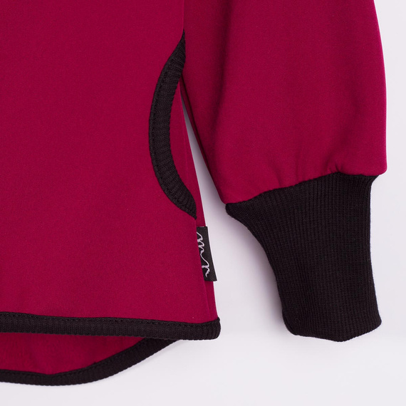 229002 Nicol Chaqueta softshell para niña con capucha, forro polar, reflectante - burdeos