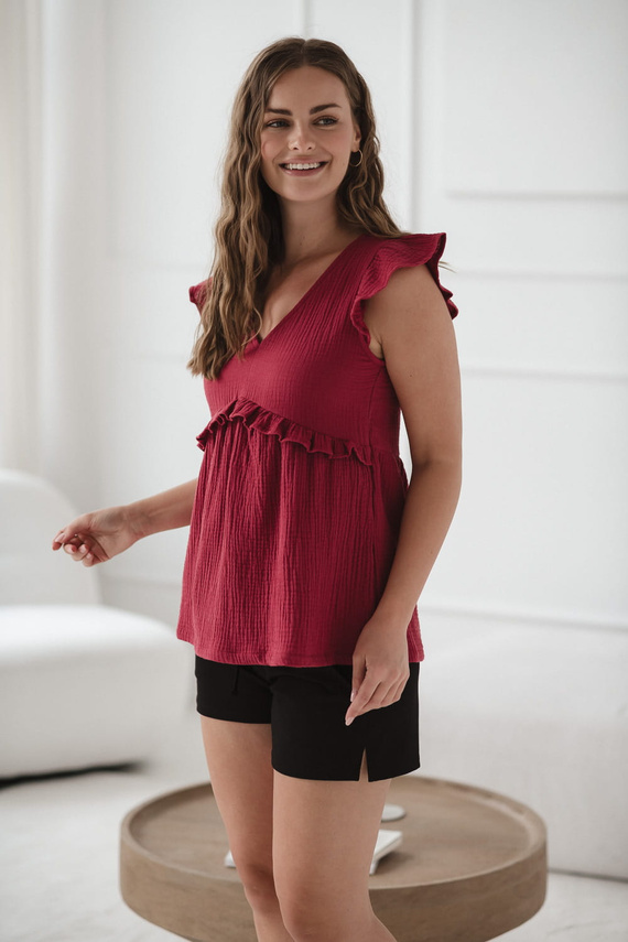 Milky Butterfly Blusa de maternidad y lactancia - comodidad y estilo Milk&Love frambuesa