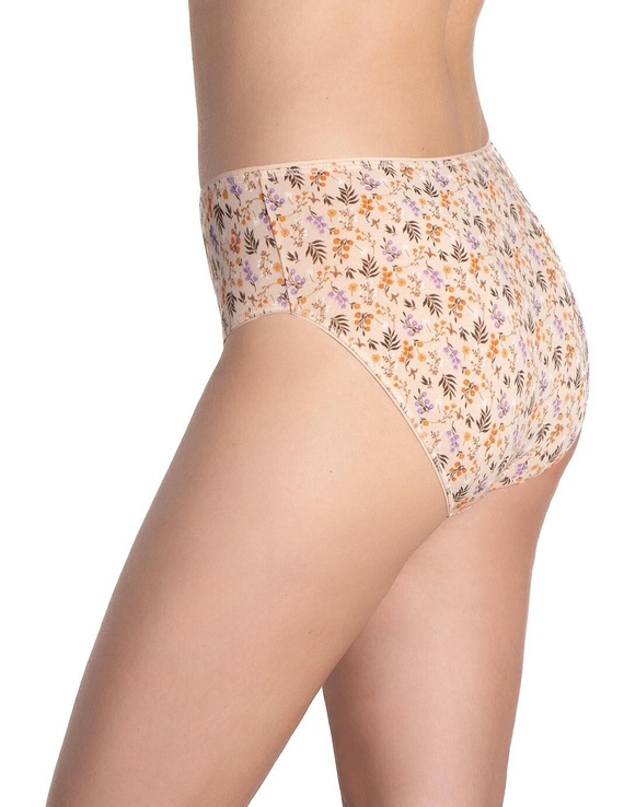 Lama L-120 BI-100 braguitas algodón mujer bikini beige-marrón pack 3