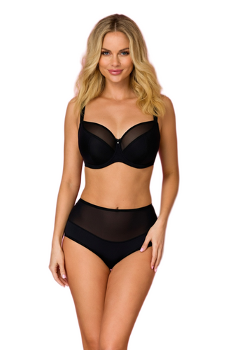 Biustonosz Soft VB-501 Vena Big Soft K19 negro para pecho grande con tirantes anchos