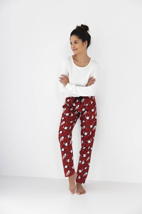 Sensis Honora Pijama de mujer - crema y rojo