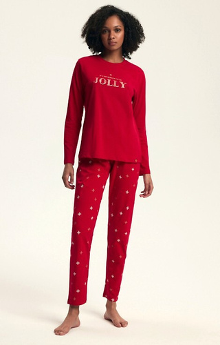 43718 Pijama de mujer Dotie Christmas Henderson rojo - manga larga y pantalón