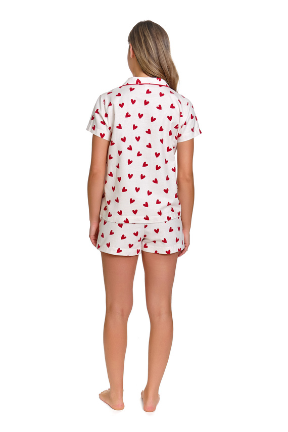 Pijama de señora 7441 Doctor Nap algodón manga corta botones en forma de corazón