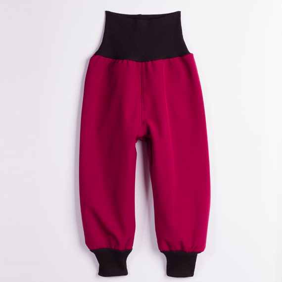 Nicol Pantalones 229051 softshell infantiles con forro polar, cintura alta y puños - burdeos