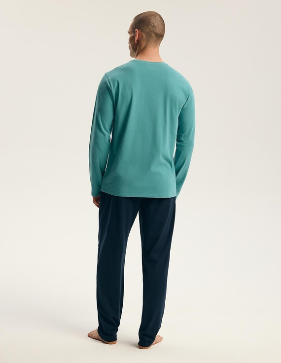 Henderson Core 45500 Flank Verde Pijama Masculina Larga 100% Algodón