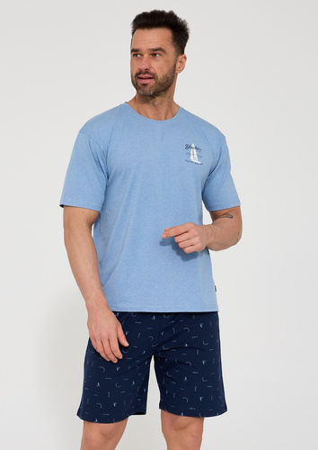 Pijama hombre Cornette 326/209 Pacific 100% algodón manga corta