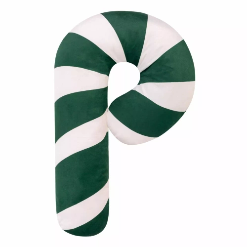 Almohada bastón de caramelo 35x57 terciopelo blanco verde NL24 Spod Igły i Nitki