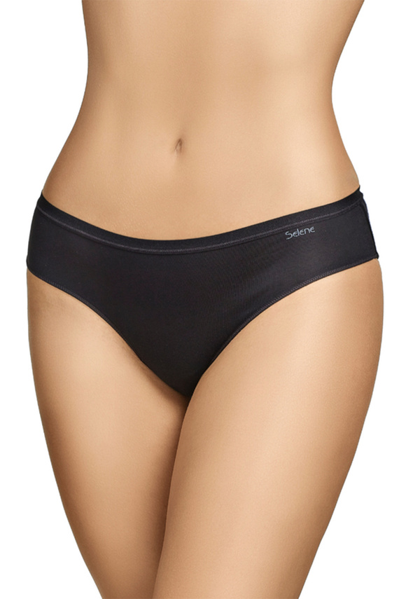 Figi bikini Selene 400 negras algodón clásico pack de 2