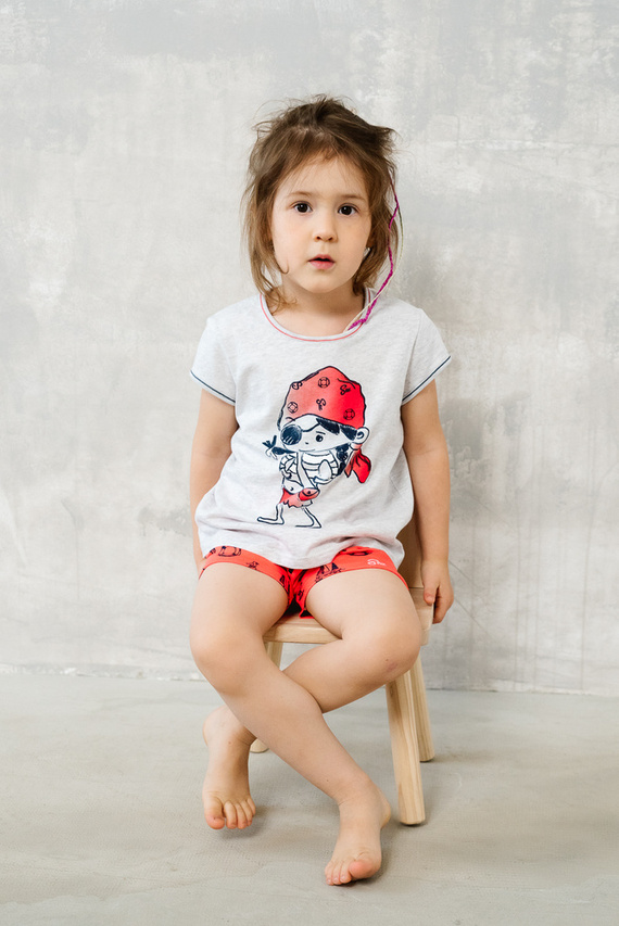 Marina Pijama de niña Moda Italiana - light melange