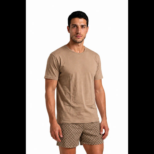 Sesto Senso 7268 Latte Pijama corta para hombre 100% algodón confort
