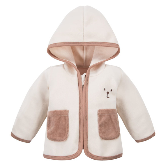 Beary Cool Chaqueta polar para niños Eevi - crudo, con capucha