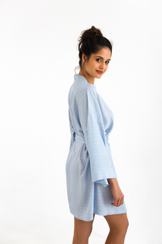 Bata de mujer Felicia Sensis - azul melange