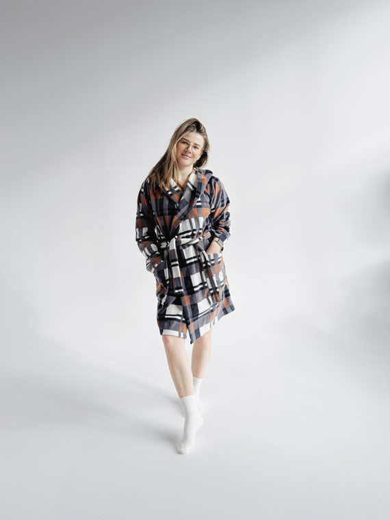 031 Manta albornoz De Lafense - cálido albornoz de vellón para mujer Super Cozy, camel