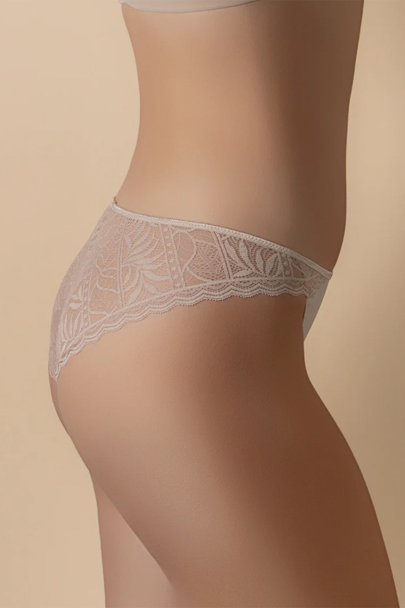 MARA 3139 Selene Braguitas Bikini de Encaje Beige Tiro Bajo Elegantes para Mujer