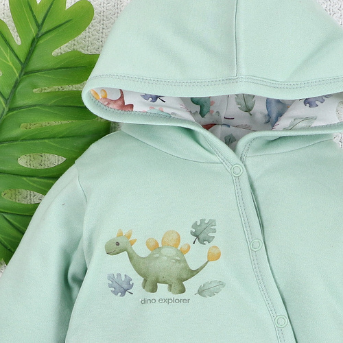 ABN-5578 Dino Explorer Mono de algodón orgánico calentito para bebé de Nini - ecológico y seguro