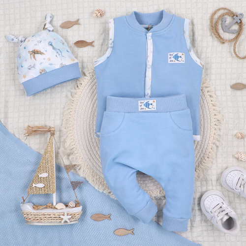 ABN-5457 Sea Of Joy Pantalones de chándal Nini para niños - algodón orgánico, cintura cómoda