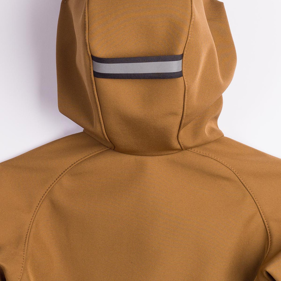 229003 Nicol Chaqueta softshell infantil con forro polar, capucha y reflectante - oliva