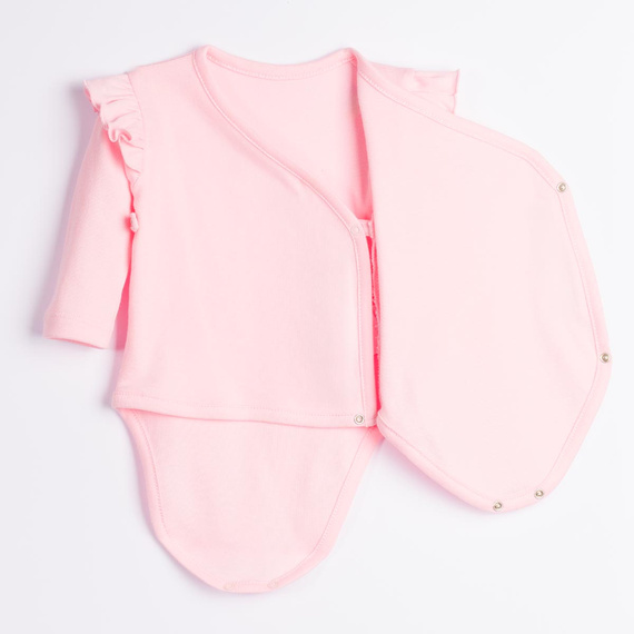Body cruzado Nicol Tosia 225094 100% algodón rosa manga larga