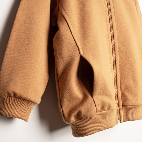 Nicol Olo 222274 sudadera bomber para niño en color caramelo de algodón con cremallera