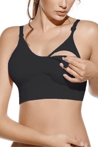 Jana Sujetador de lactancia Selene negro - sin aros, transpirable