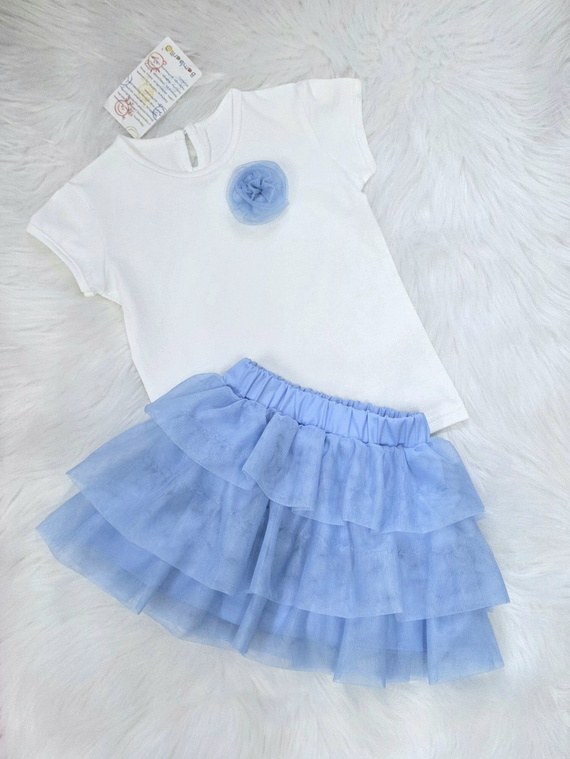 Blusa niña Bambarillo crema elegante cómoda para uso diario blue