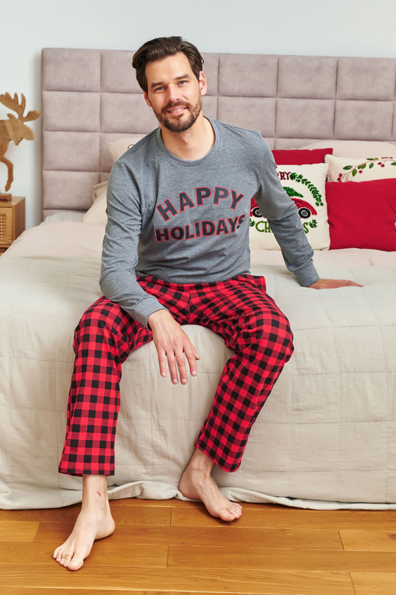 7344 Pijama de hombre gris oscuro Doctor Nap - 100% algodón