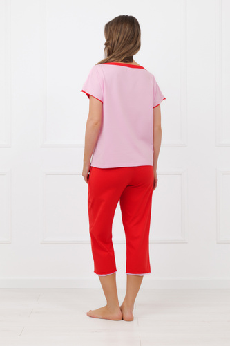 Pijama Sabrina Italian Fashion 100% algodón – manga corta, pantalón 3/4