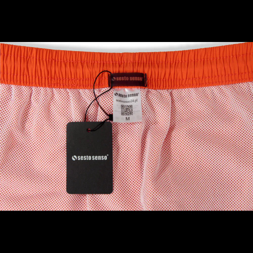Sesto Senso bañador hombre shorts de playa secado rápido con bolsillos orange