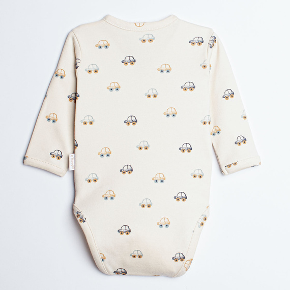 Body para bebé Olo Nicol Autka 100% algodón manga larga crema