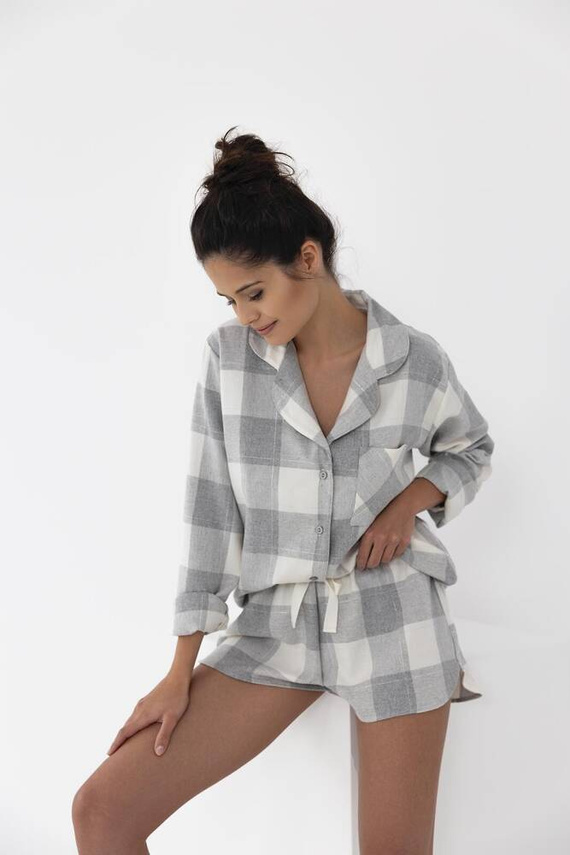 Pijama de mujer Joanna Sensis - gris-crema