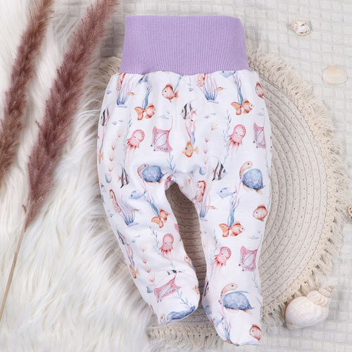 ABN-5484 Mundo submarino Medias de algodón orgánico de Nini