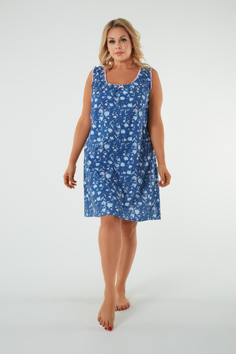 Camisón tulipán, tirante ancho Moda Italiana - estampado