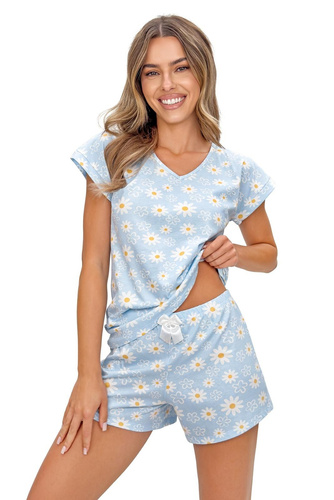 Pijama Margaret Short Donna algodón estampado floral manga corta