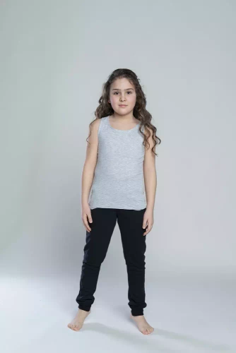 Camiseta Tola para niña, hombro ancho Moda Italiana - verde lima