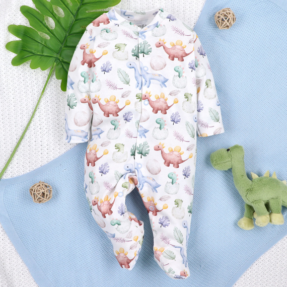 ABN-5567 Pijama para bebé Dino Explorer Nini | algodón orgánico, cierre con automáticos