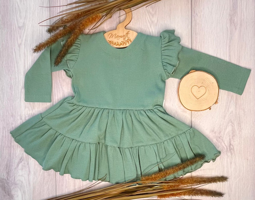 Mamatti SP505 Vestido niña mangas mariposa 97% algodón