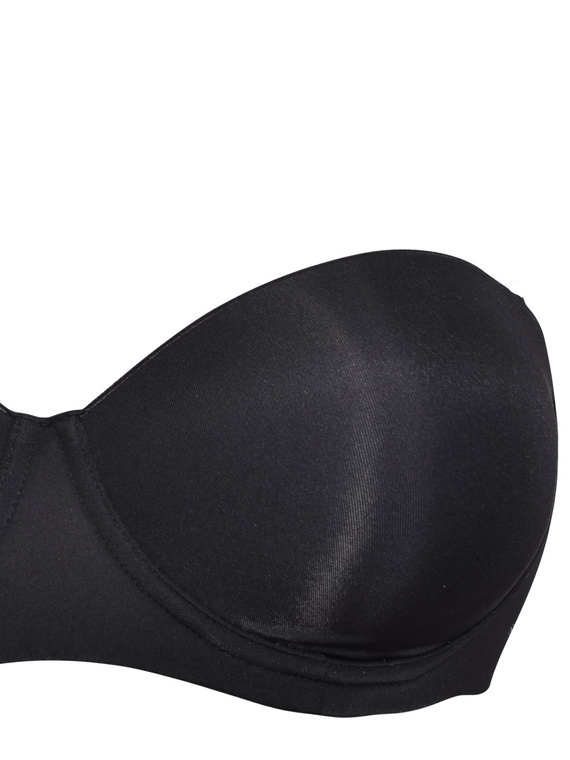 2550 Sujetador bandeau - acolchado, liso, con tirantes extraíbles Sielei negro