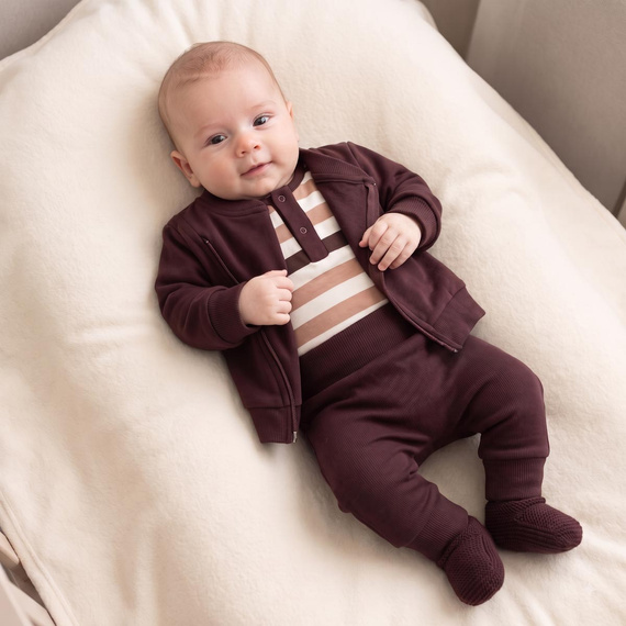 226273 Nicol HANIA Sudadera tipo ramonesa infantil marrón oscuro algodón