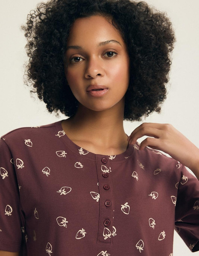 Camisón Henderson Evika 45304 – algodón, estampado fresas