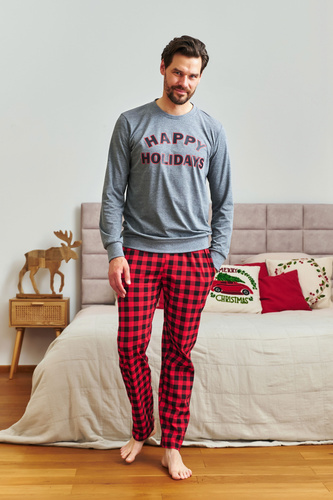 7344 Pijama de hombre gris oscuro Doctor Nap - 100% algodón