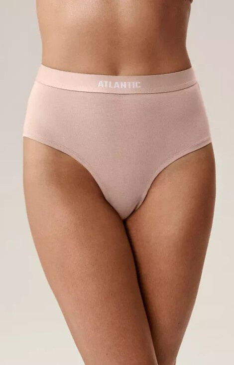 3CLP-009/Z25 Atlantic braguitas de mujer rosa-vino-beige - maxi Sport, algodón, 3 unid.